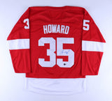 Jimmy Howard Signed Red Wings Jersey (Beckett COA) Detroit 3xAll Star Goaltender