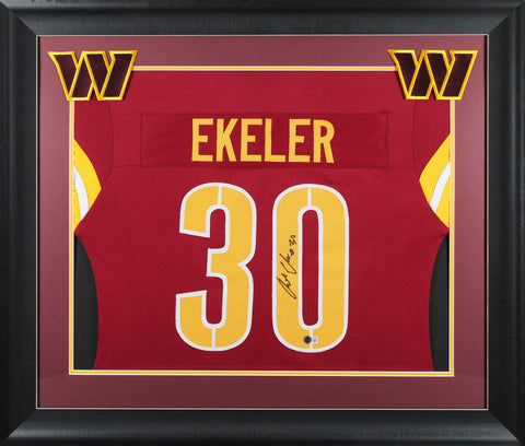 Austin Ekeler Authentic Signed Maroon Procut Style Framed Jersey BAS Witnessed