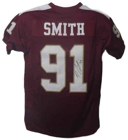 Preston Smith Autographed Mississippi State Bulldogs Maroon XL Jersey JSA 15202