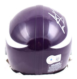 Cris Carter Autographed Minnesota Vikings 61-79 Mini Helmet w/HOF-Beckett W Holo