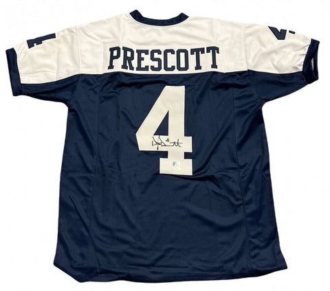 Dak Prescott Signed Dallas Cowboys Throwback Jersey (JSA) 2016 4th Round Pick QB