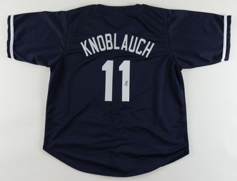 Chuck Knoblauch Signed New York Yankees Jersey (JSA COA) 1991 Rookie of the Year