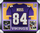 RANDY MOSS (Vikings purple SKYLINE) Signed Autographed Framed Jersey Beckett