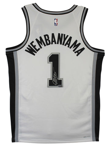 Spurs Victor Wembanyama Signed White Nike Association Edition Jersey Fanatics