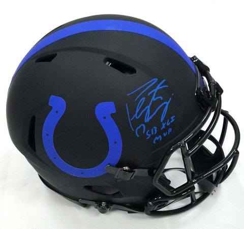 Peyton Manning Signed Colts Eclipse Authentic Helmet W/ SB XLI MVP Fanatics