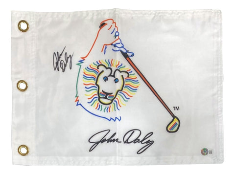 John Daly Signed John Daly Logo Golf Flag BAS