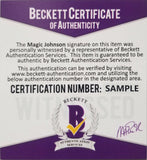 Magic Johnson Signed Los Angeles Lakers White Jersey (Beckett COA) 5xNBA Champ