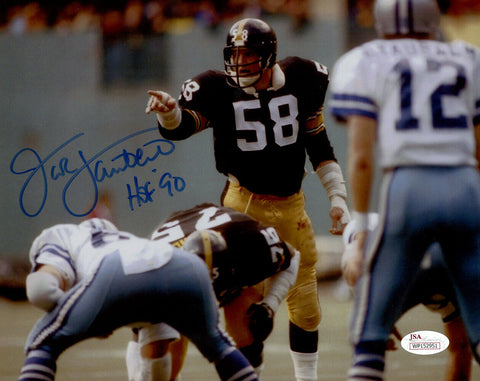 Jack Lambert Autographed Pittsburgh Steelers 8x10 Photo HOF JSA 48564