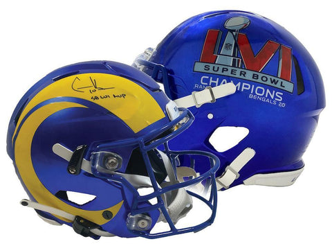 COOPER KUPP Autographed "SB LVI MVP" Rams Speed Flex Helmet FANATICS