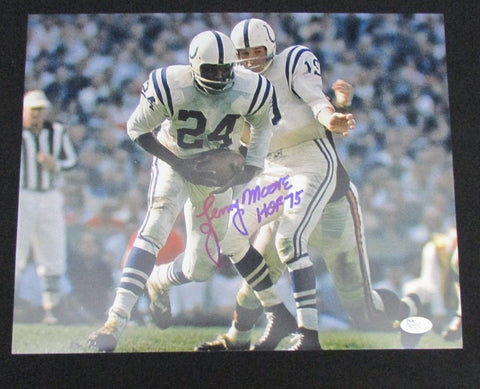 Lenny Moore Baltimore Colts "HOF 75" Autographed/Signed 11x14 Photo JSA 134323