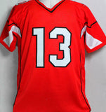 Kurt Warner Autographed Red Pro Style Jersey - Beckett W Auth *1