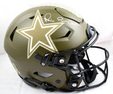 Michael Irvin Signed Cowboys F/S Salute to Service Speed Flex Helmet- Beckett W