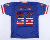 Lawrence Taylor Signed New York Giants Stars and Stripes Jersey (JSA COA) NY LB