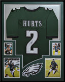 FRAMED PHILADELPHIA EAGLES JALEN HURTS AUTOGRAPHED SIGNED #2 JERSEY JSA COA