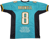 JACKSONVILLE JAGUARS MARK BRUNELL AUTOGRAPHED TEAL STAT JERSEY BECKETT QR 234539