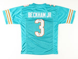 Odell Beckham Jr Signed Miami Dolphins Teal Jersey (Beckett) 3xPro Bowl Receiver