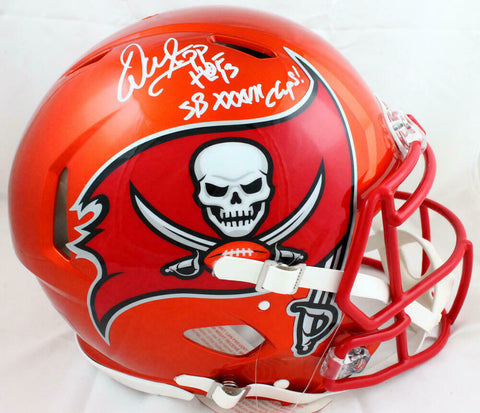 Warren Sapp Signed Buccaneers F/S Flash Speed Authentic Helmet w/2insc.-BAW Holo