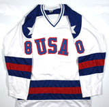 1980 Miracle on Ice Team USA Signed White Pro Style Jersey w/18 Sigs - Beckett W