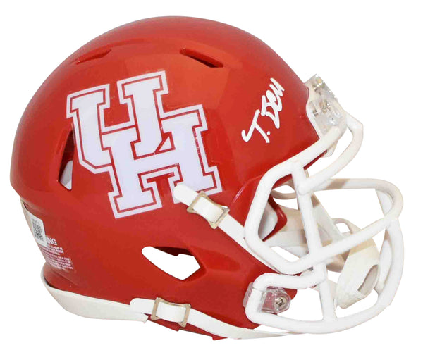 NATHANIEL TANK DELL SIGNED HOUSTON COUGARS SPEED MINI HELMET BECKETT