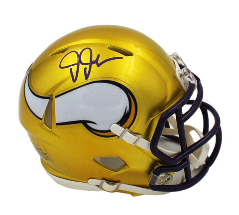 Justin Jefferson Signed Minnesota Vikings Speed Flash NFL Mini Helmet