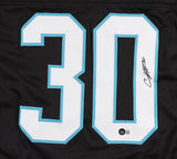 Chuba Hubbard Signed Panthers Jersey (Beckett) Carolina 2021 4th Round Pick R.B