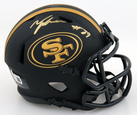 TALANOA HUFANGA AUTOGRAPHED SAN FRANCISCO 49ERS ECLIPSE MINI HELMET BECKETT