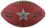 Cowboys Emmitt Smith Signed "The Duke" Team Showcase Football W/ Case BAS Wit