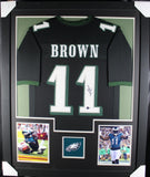 A.J. BROWN (Eagles black TOWER) Signed Autographed Framed Jersey Beckett