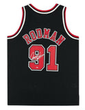 Dennis Rodman Autographed Chicago Bulls Black Mitchell & Ness Jersey Fanatics