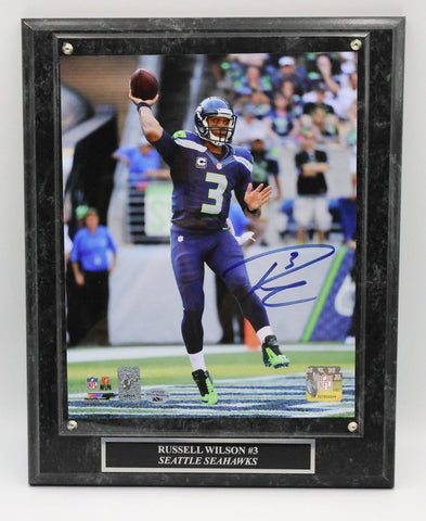 Russel Wilson Seattle Seahawks Autographed 8"x10" Photo Plaque