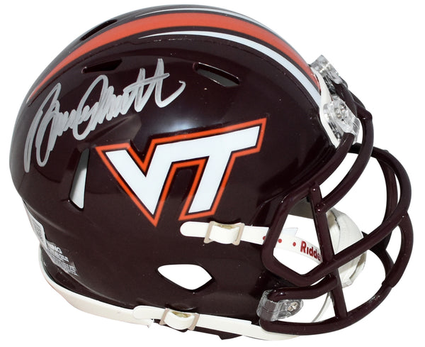 BRUCE SMITH AUTOGRAPHED VIRGINIA TECH HOKIES SPEED MINI HELMET BECKETT