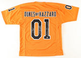 John Schneider, Catherine Bach, Tom Wopat Signed Dukes of Hazzard Jersey Beckett