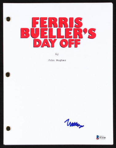 Matthew Broderick Signed "Ferris Bueller's Day Off" Full Movie Script (Beckett)