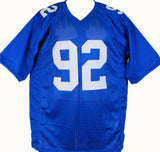 Michael Strahan Autographed Blue Pro Style Jersey w/HOF-Beckett W Hologram