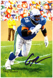 CORTEZ KENNEDY AUTOGRAPHED GOAL LINE ART POSTCARD SEAHAWKS MCS HOLO 110754