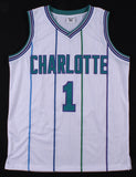 Tyrone "Muggsy" Bogues Signed Charlotte Hornets Jersey (JSA COA) 1st Rd Pk 1987