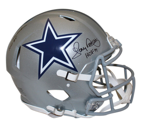 Roger Staubach & Tony Dorsett Signed Authentic Speed Helmet HOF Beckett 39004