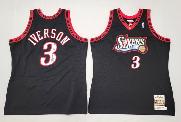 Allen Iverson Signed 76ers 97-98 M&N Authentic Jersey W/ The Answer Beckett BAS