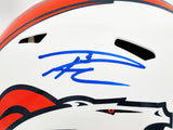 RUSSELL WILSON AUTOGRAPHED BRONCOS MATTE WHITE FULL SIZE HELMET FANATICS 227944