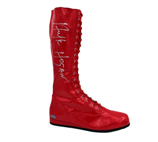 Hulk Hogan Signed Wrestling Custom Red Boot