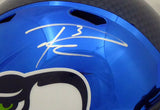 RUSSELL WILSON AUTOGRAPHED SEAHAWKS BLUE CHROME FULL SIZE HELMET RW 145841