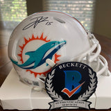 JAELAN PHILLIPS AUTOGRAPHED SIGNED MIAMI DOLPHINS MINI HELMET BECKETT