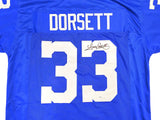 DALLAS COWBOYS TONY DORSETT AUTOGRAPHED BLUE FOOTBALL JERSEY JSA STOCK #228104