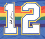 Lafayette "Fat" Lever Signed Denver Nuggets Jersey (JSA COA) 2xAll Star Guard