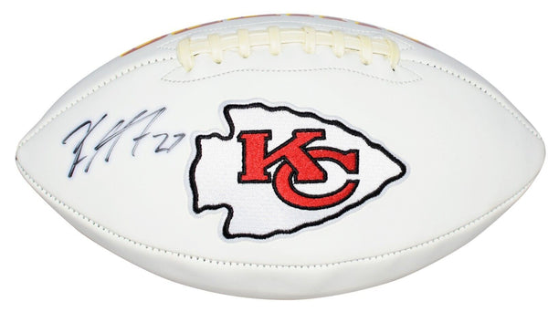 KAREEM HUNT AUTOGRAPHED KANSAS CITY CHIEFS WHITE LOGO FOOTBALL JSA