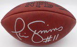 Phil Simms Autographed NFL Leather Football New York Giants Beckett QR #BH26909