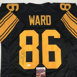 Autographed/Signed Hines Ward Pittsburgh Color Rush Football Jersey JSA COA