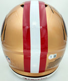 TREY LANCE AUTOGRAPHED 49ERS GOLD FULL SIZE SPEED HELMET BECKETT 194739