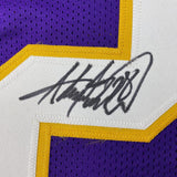 Framed Autographed/Signed Adrian Peterson 33x42 Minnesota Purple Jersey BAS COA