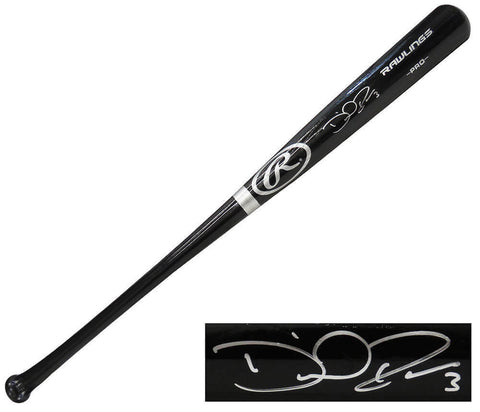 David Ross (CHICAGO CUBS) Signed Rawlings Pro Black Baseball Bat - SCHWARTZ COA